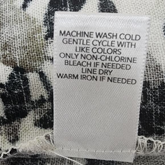 CJ Banks Multicolor Floral Print Linen Lightweight Jacket Oversized Button W SM - Picture 9 of 12